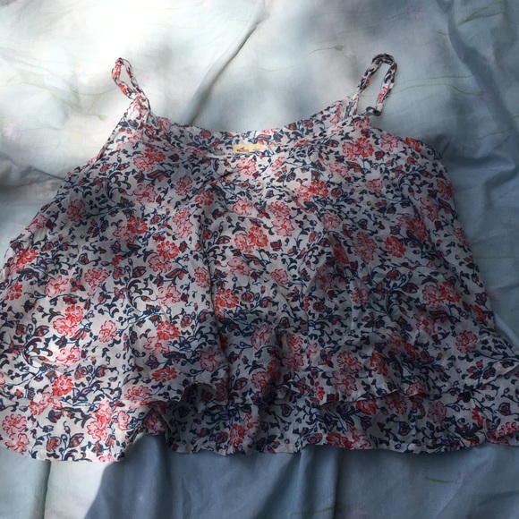 //HOLLISTER// Summer Print Crop Top - Picture 1 of 3